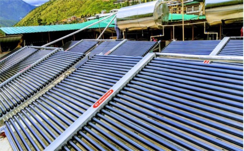 Solar thermal installation in Thimphu, Bhutan